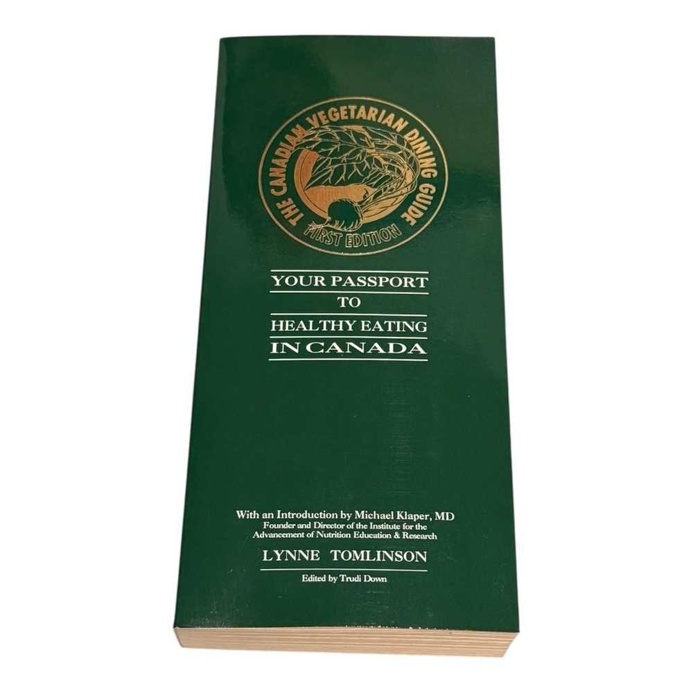 Vintage The Canadian Vegetarian Dining Guide 1st Edition Paperback Book Canada